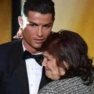 Cristiano Ronaldo and his mum.