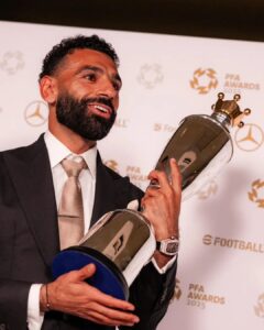 Mohamed Salah, the most PFA winner in English Prremier League Football