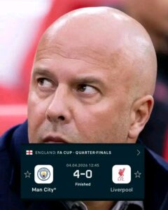 Arsen Slot ifaces pressure at Liverpool following FA Cup defeat against Manchester City